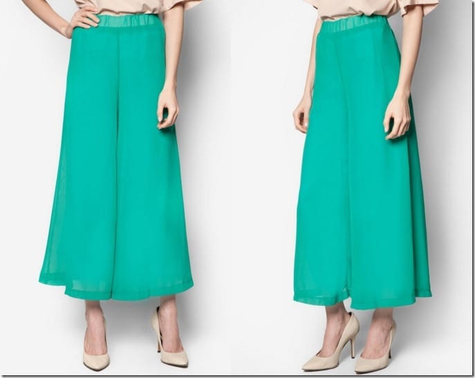 turquoise-chiffon-palazzo-pants