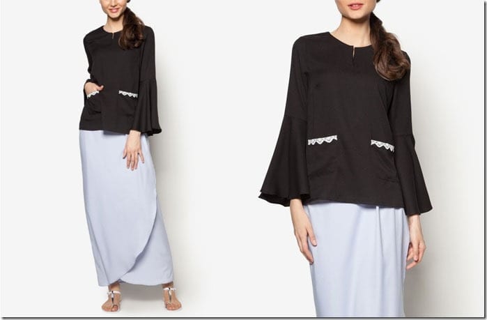 black-blue-flare-sleeve-kurung