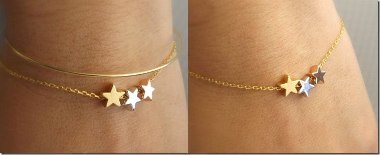 dainty-three-tone-star-bracelet