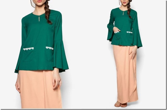 emerald-nude-flare-sleeve-kurung