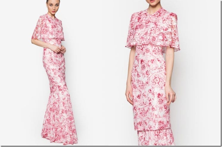 floral-pink-sari-kurung