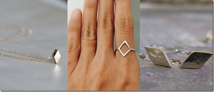 Geometric Diamond Shaped Jewelry Ideas