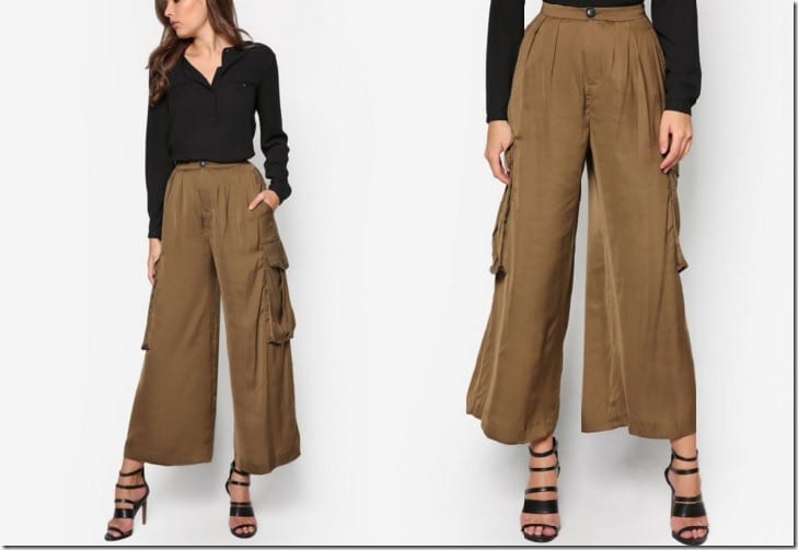 khaki-cargo-palazzo-pants