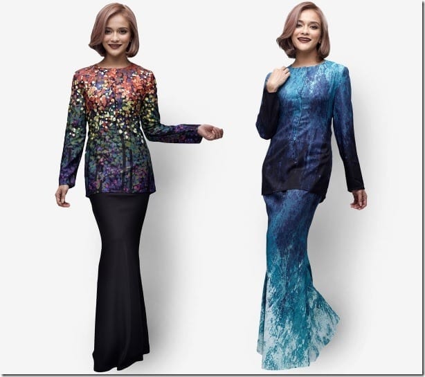 Ocean-Inspired Designer Modern Baju Kurung Ideas For Raya 2016