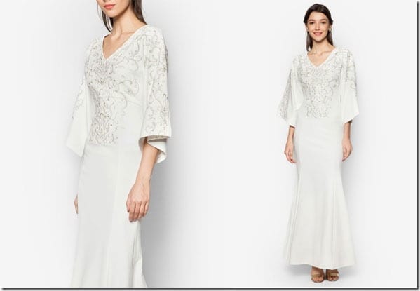 white-flared-sleeve-embroidered-mermaid-dress