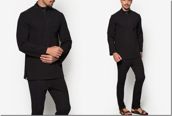 black-kurta-set