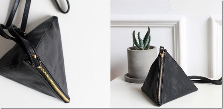 black-triangle-leather-bag