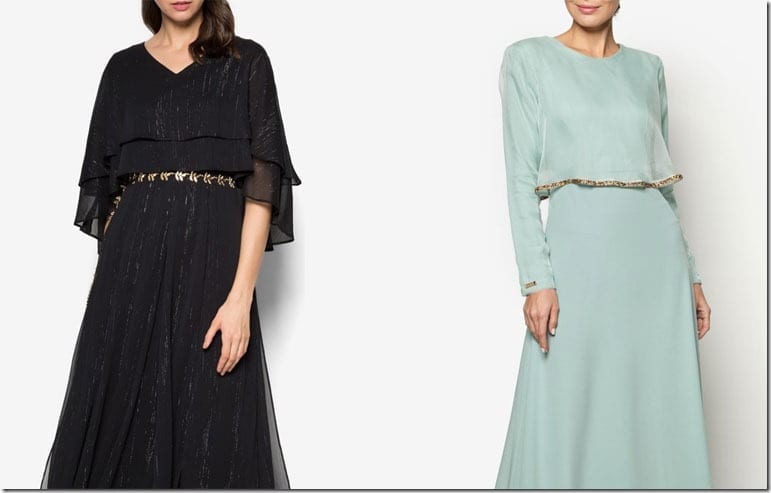 6 Elegant Maxi Cape Dress Ideas For Raya 2016