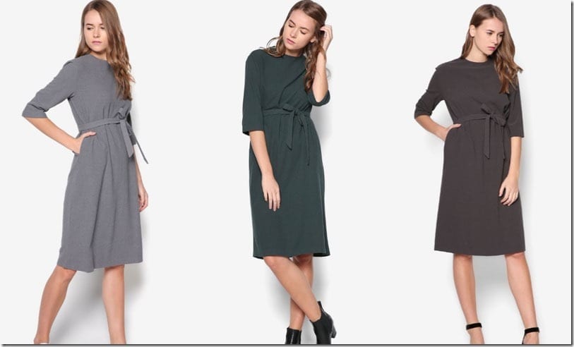 5 Minimal Midi Shift Dress Ideas