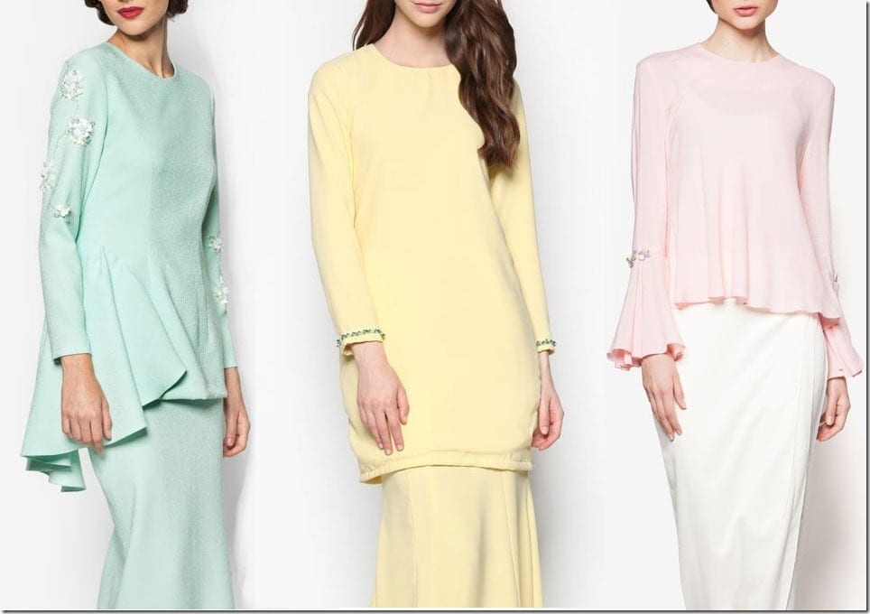 7 Sweetest Pastel Mod Kurung Ideas For Your Eid 2016 Wardrobe