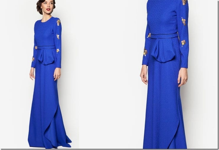 royal-blue-side-ruffle-dress