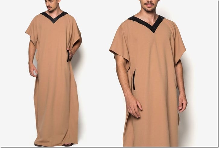 short-sleeve-brown-jubah