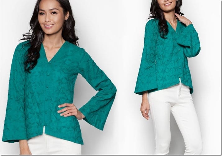 turquoise-short-kebaya-top