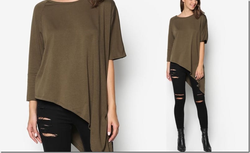 army-green-asymmetric-top