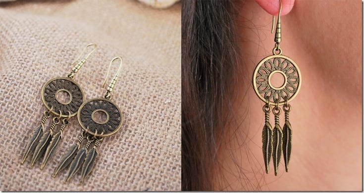 bronze-boho-dreamcatcher-earrings