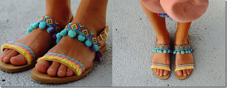 colorful-pompom-fringe-braid-sandals