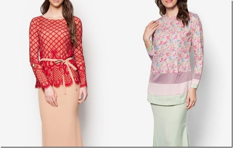 Statement Lace Gown + Floral Pastel Kurung Ideas For Raya 2016