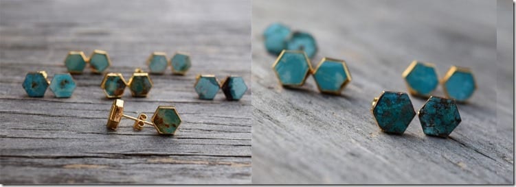 natural-turquoise-hexagon-stud-earrings