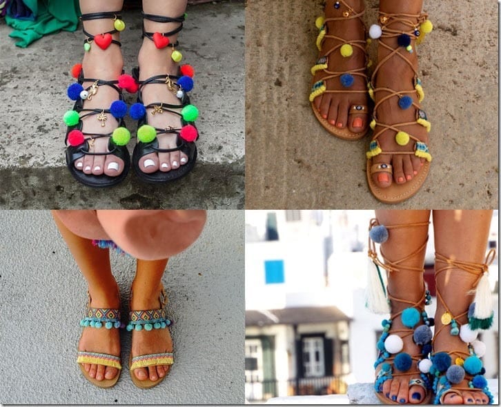 Statement Footwear ~ Would You Wear Pom Pom Sandals?