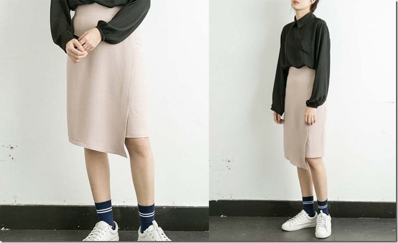 beige-asymmetric-wrap-skirt