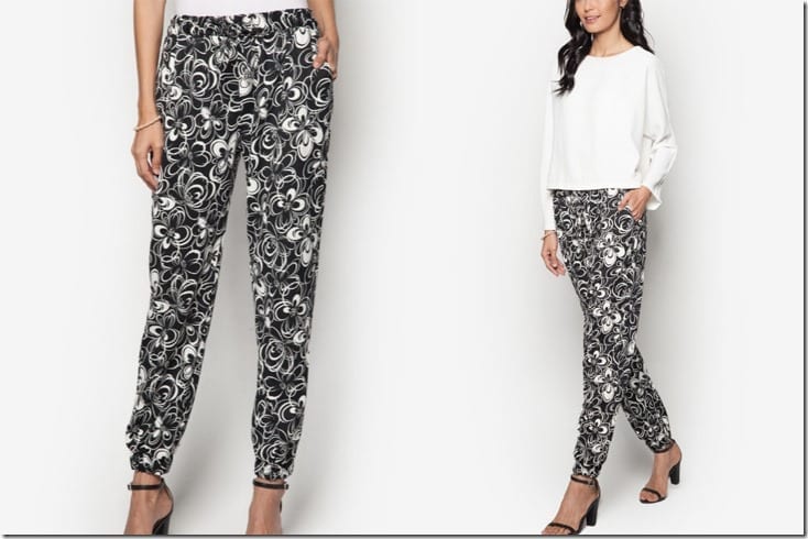 black-white-floral-pants