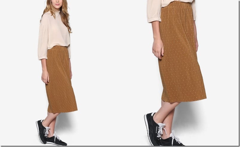 earthy-dotted-midi-skirt