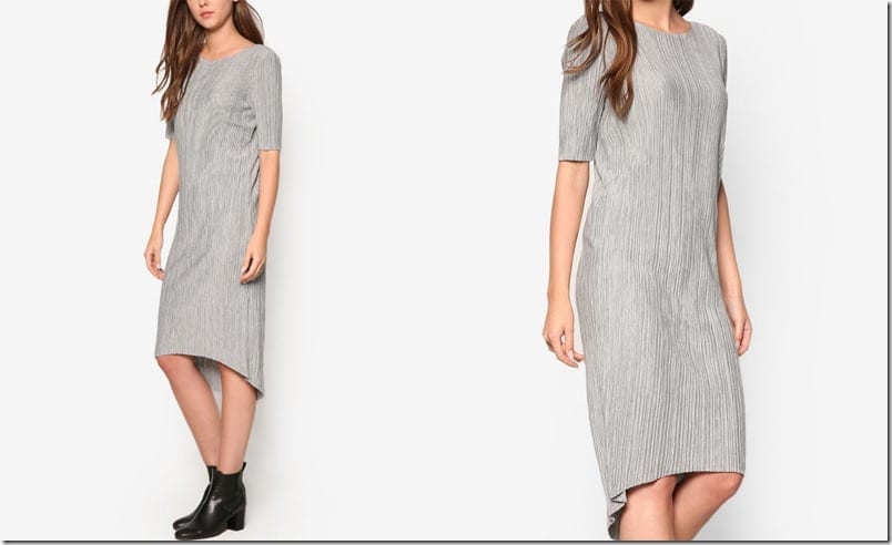 light-grey-melange-midi-dress