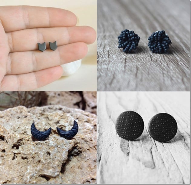 7 Matte Black Stud Earrings To Go With Your Monochrome Outfits