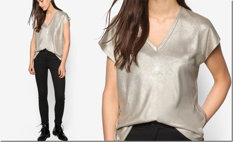 How To Style Your Metallic Top Casual