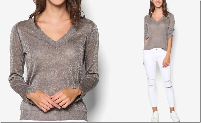 vneck-metallic-sweater