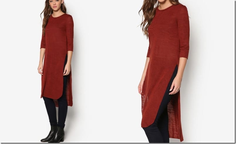 brick-red-sleeve-slit-tunic-top