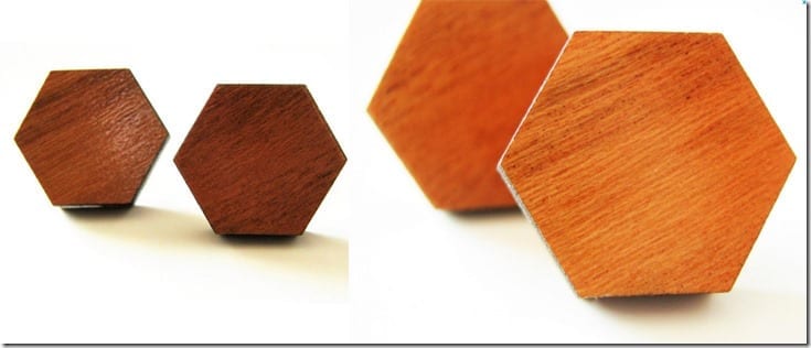 hexagon-cherry-wood-stud-earrings