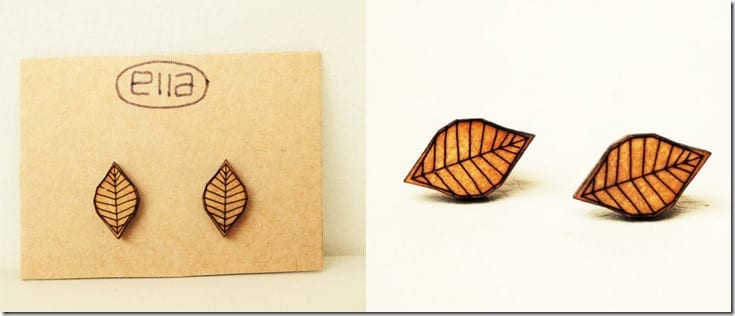 leaf-cutout-wood-stud-earrings