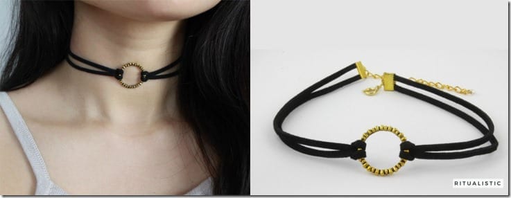 oxidized-gold-circle-suede-choker