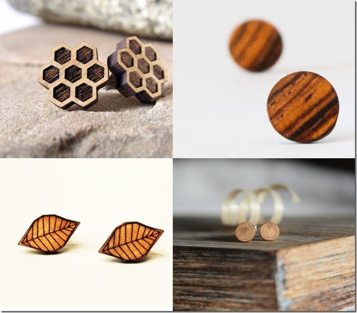 Wood Stud Earrings Jewelry Inspiration