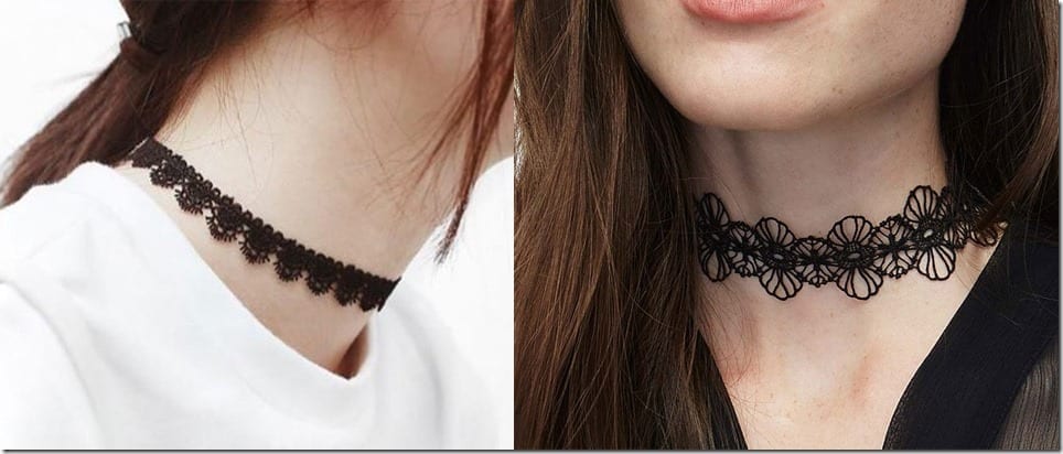 The Black Lace Choker Trend