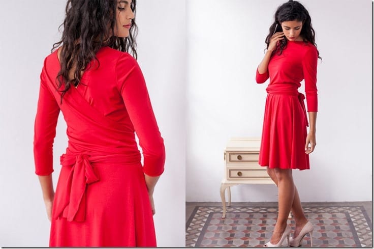 short-red-wrap-dress