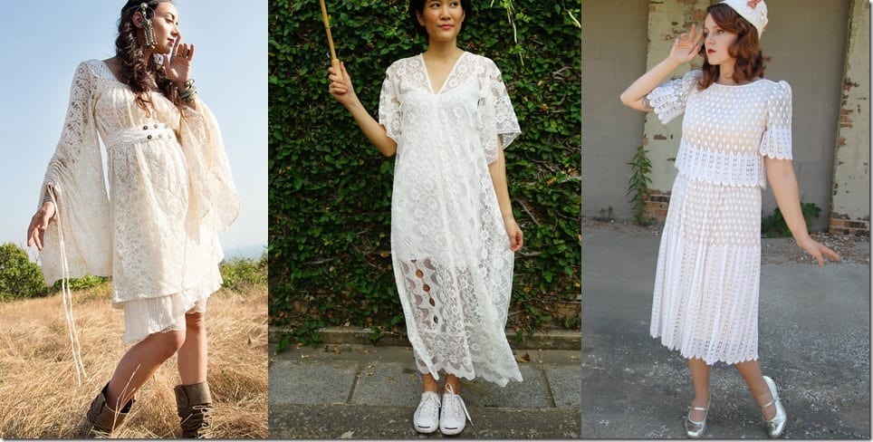 white lace dress styles