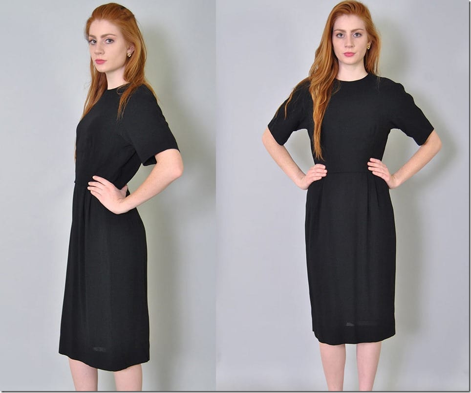 60s-vintage-black-sheath-dress