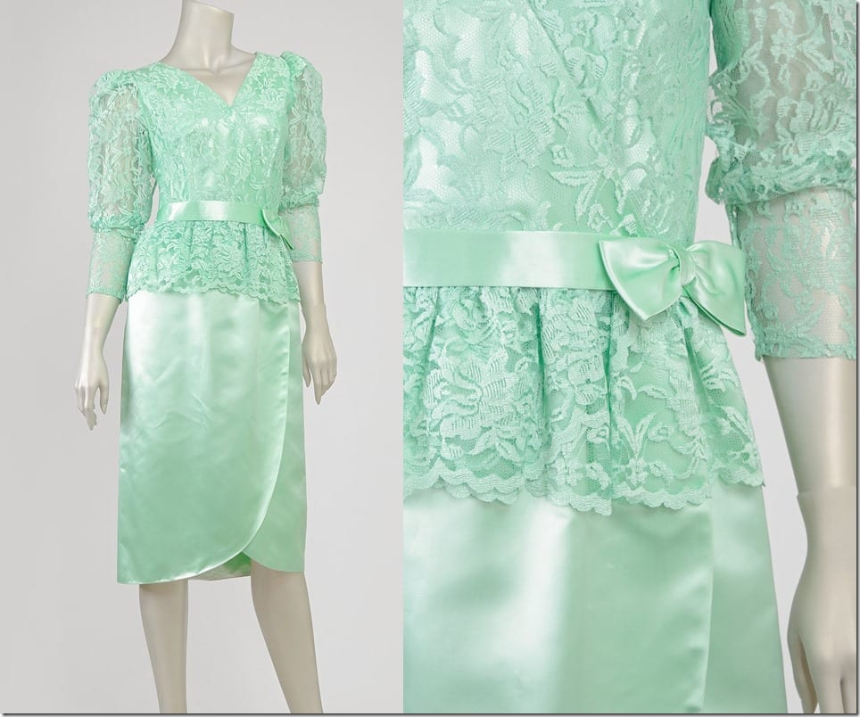 80s-vintage-puff-sleeve-mint-lace-dress