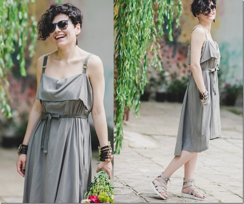 asymmetrical-grey-waist-bow-dress