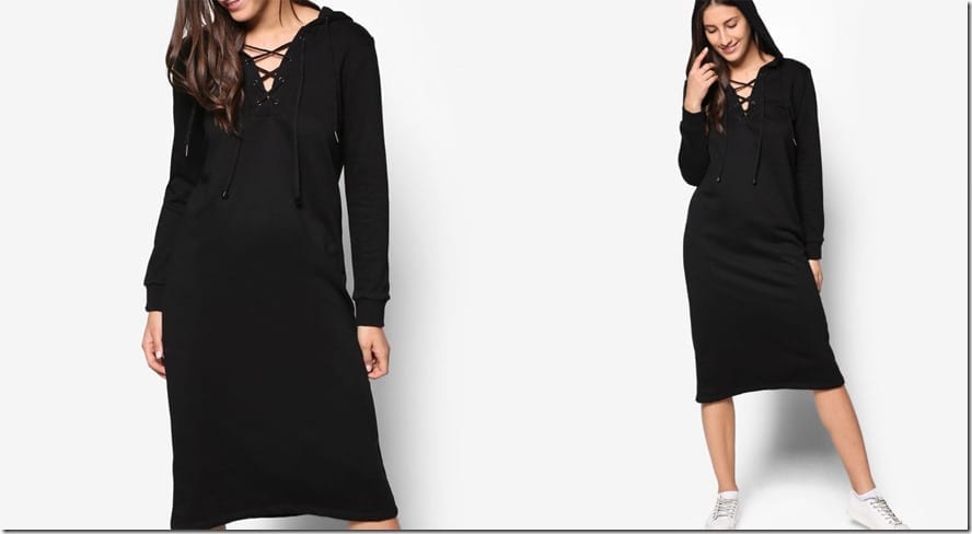 black-hoodie-midi-dress