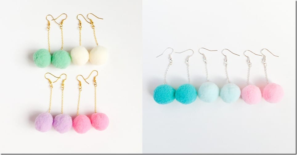 kawaii-cotton-candy-pompom-earrings