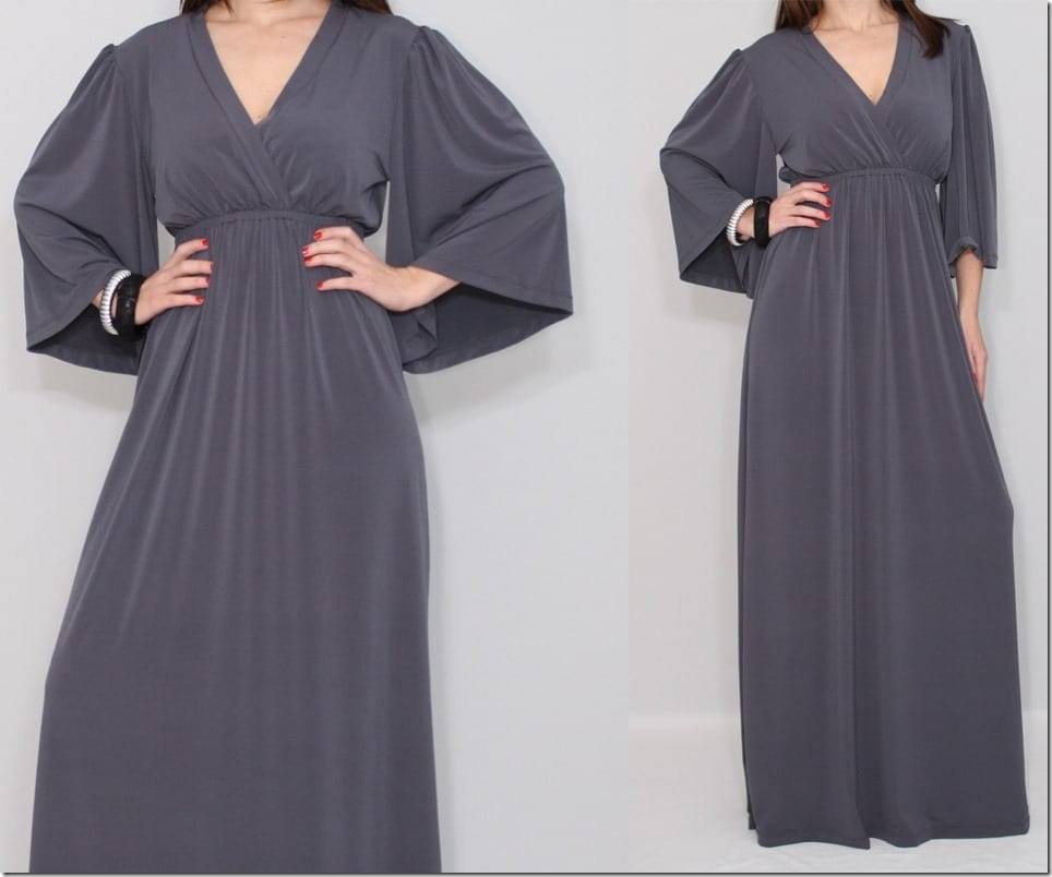 long-kimono-style-v-neck-grey-dress