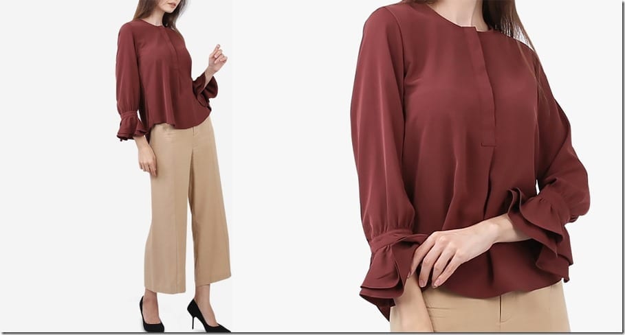 maroon-puff-sleeve-blouse