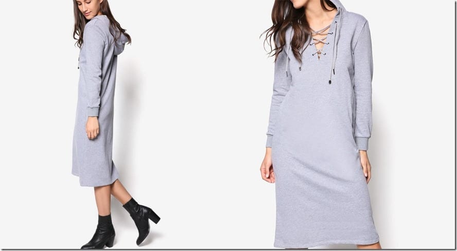 melange-grey-hoodie-midi-dress