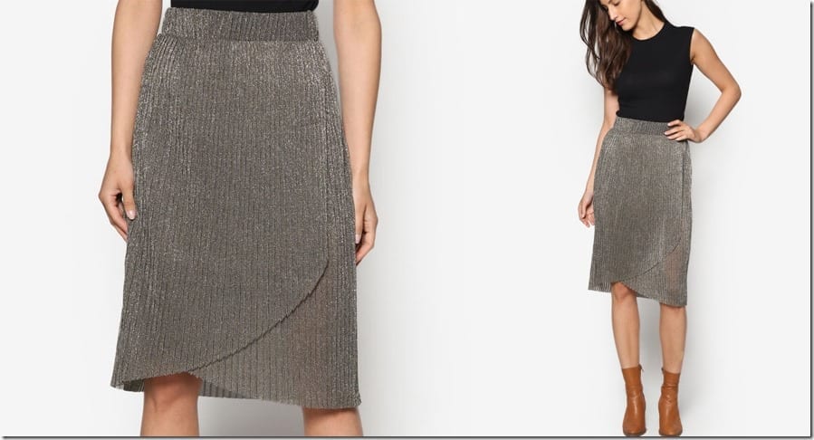 metallic-overlay-pleated-midi-skirt