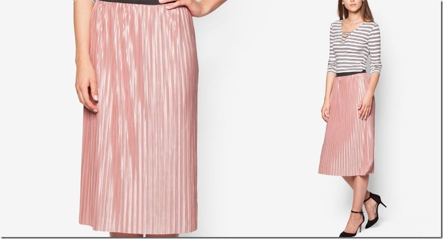 pink-pleated-satin-midi-skirt