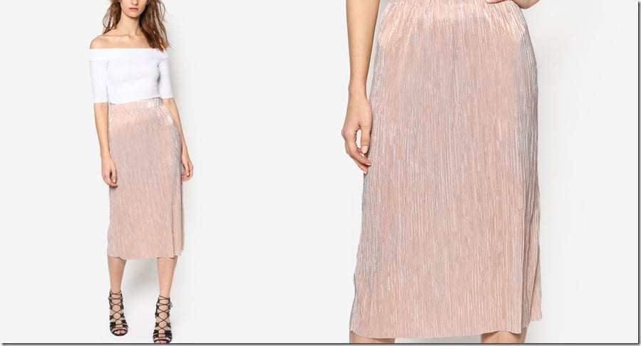 rose-gold-pleated-pencil-midi-skirt