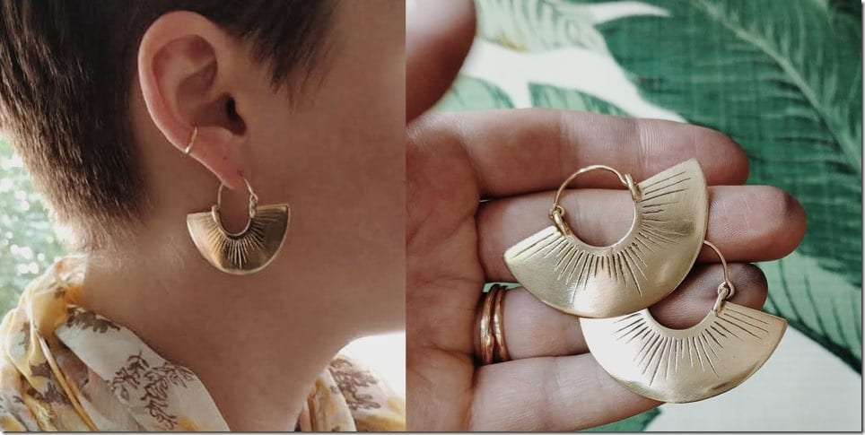 shiny-fan-hoop-earrings